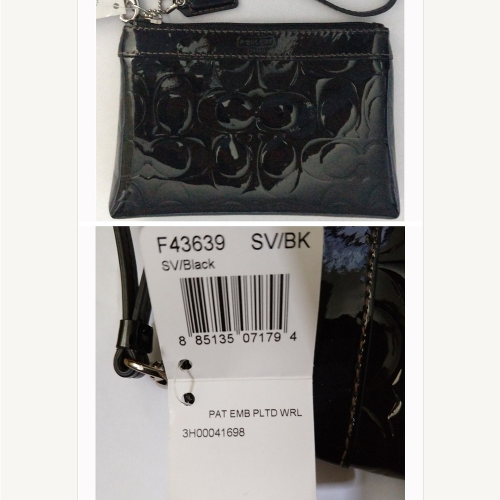 Coach Embossed Patent Leather Wristlet - Picture 9 of 9